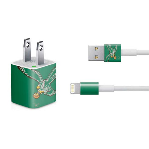 NFL Philadelphia Eagles Retro Logo iPhone Charger (5W USB) Skin