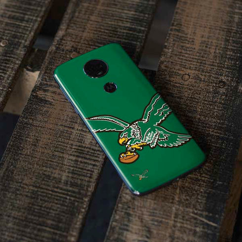 NFL Philadelphia Eagles Retro Logo Moto E5 Plus Skin