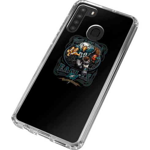 Liquid Blue NFL Philadelphia Eagles Running Back Galaxy A21 Clear Case