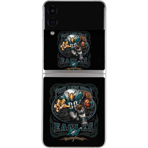 Liquid Blue NFL Philadelphia Eagles Running Back Galaxy Z Flip4 5G Skin