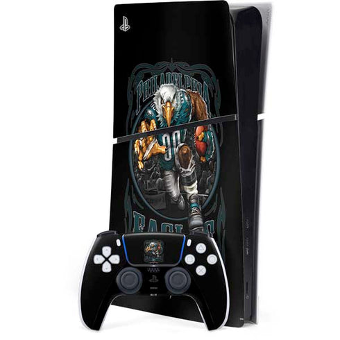 Liquid Blue NFL Philadelphia Eagles Running Back PS5 Slim Digital Edition Console Skin