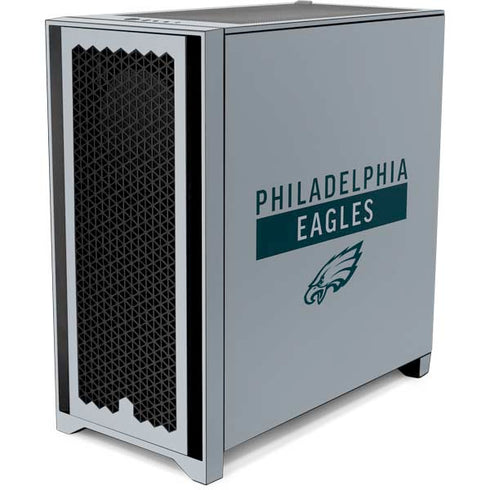 NFL Philadelphia Eagles Silver Performance Series Corsair 4000D Tempered Glass Mid-Tower ATX Case Skin