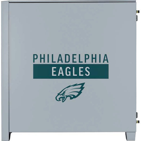 NFL Philadelphia Eagles Silver Performance Series Corsair 4000D Tempered Glass Mid-Tower ATX Case Skin