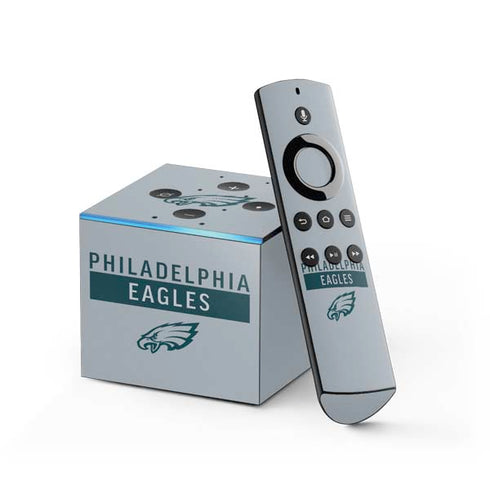 NFL Philadelphia Eagles Silver Performance Series Fire TV Cube Skin