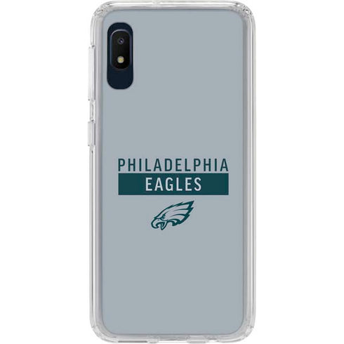 NFL Philadelphia Eagles Silver Performance Series Galaxy A10e Clear Case