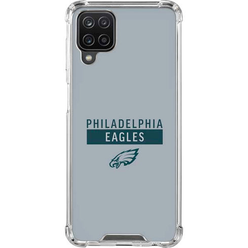 NFL Philadelphia Eagles Silver Performance Series Galaxy A12 Clear Case
