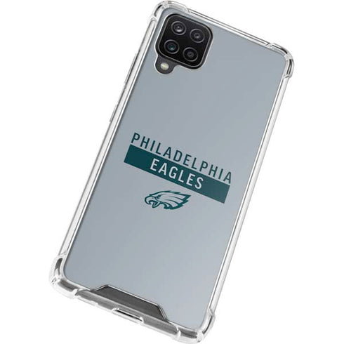 NFL Philadelphia Eagles Silver Performance Series Galaxy A12 Clear Case