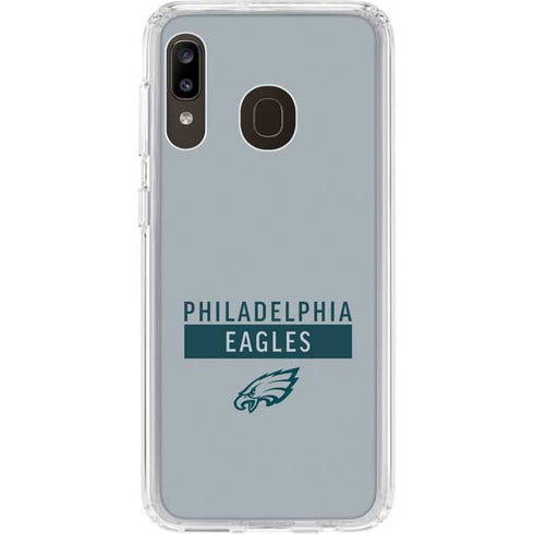 NFL Philadelphia Eagles Silver Performance Series Galaxy A20 Clear Case