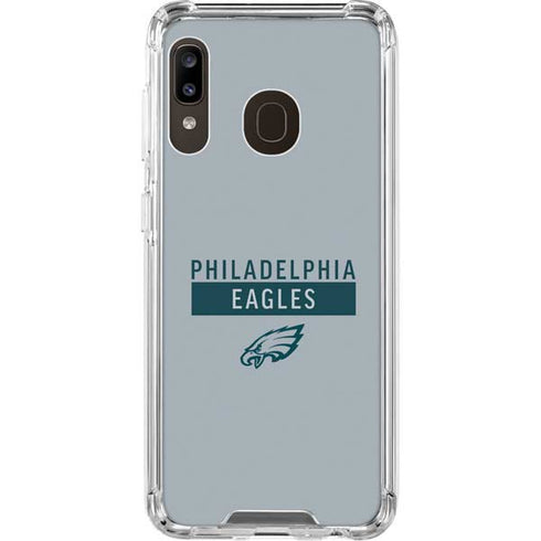 NFL Philadelphia Eagles Silver Performance Series Galaxy A30 Clear Case