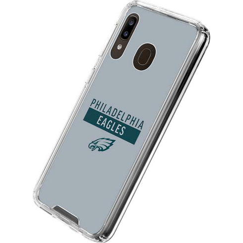 NFL Philadelphia Eagles Silver Performance Series Galaxy A30 Clear Case