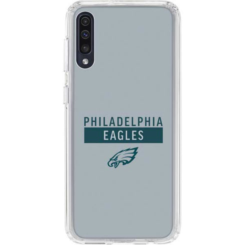 NFL Philadelphia Eagles Silver Performance Series Galaxy A50 Clear Case