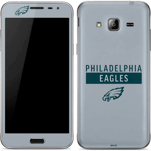 NFL Philadelphia Eagles Silver Performance Series Galaxy J3 Skin