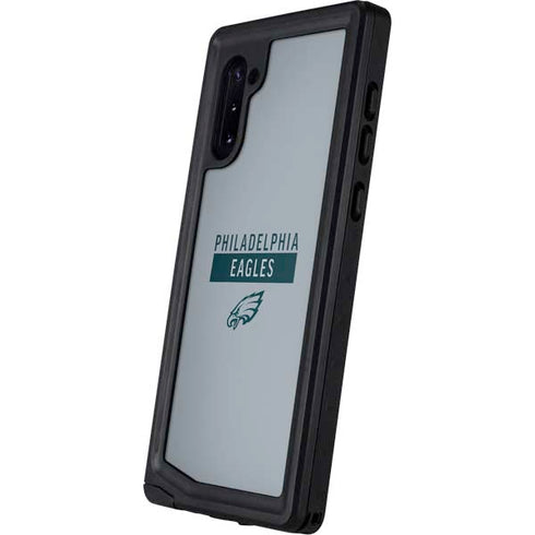 NFL Philadelphia Eagles Silver Performance Series Galaxy Note 10 Waterproof Case