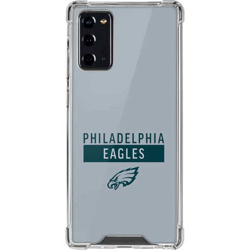 NFL Philadelphia Eagles Silver Performance Series Galaxy Note20 5G Clear Case