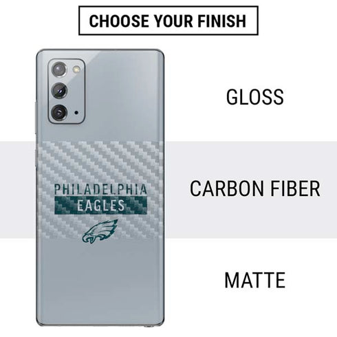NFL Philadelphia Eagles Silver Performance Series Galaxy Note20 5G Skin