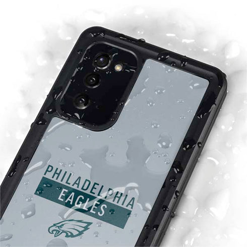 NFL Philadelphia Eagles Silver Performance Series Galaxy Note20 5G Waterproof Case