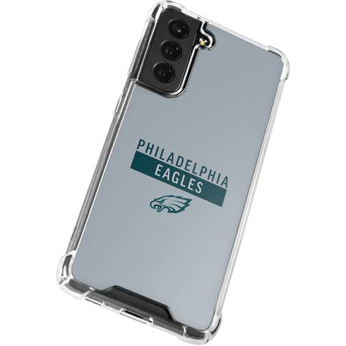 NFL Philadelphia Eagles Silver Performance Series Galaxy S21 FE Clear Case