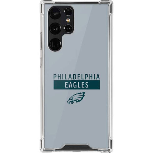 NFL Philadelphia Eagles Silver Performance Series Galaxy S22 Ultra Clear Case