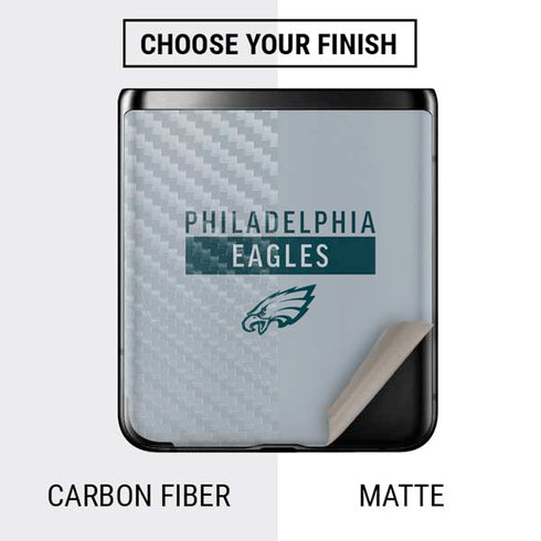 NFL Philadelphia Eagles Silver Performance Series Galaxy Z Flip Skin