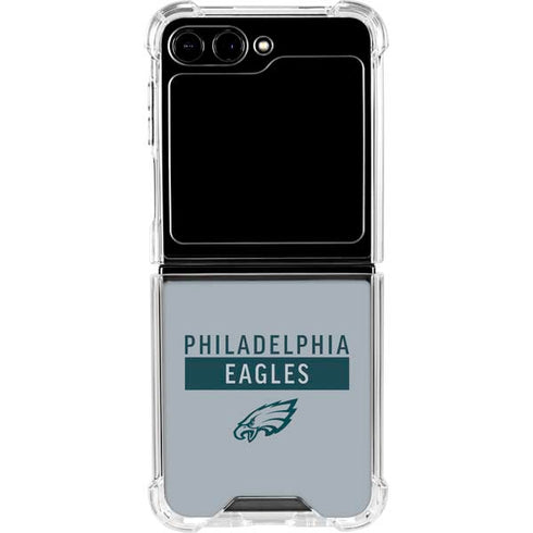 NFL Philadelphia Eagles Silver Performance Series Galaxy Z Flip5 5G Clear Case