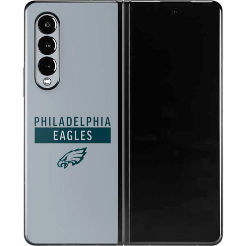 NFL Philadelphia Eagles Silver Performance Series Galaxy Z Fold3 5G Skin