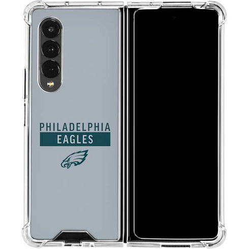 NFL Philadelphia Eagles Silver Performance Series Galaxy Z Fold4 5G Clear Case