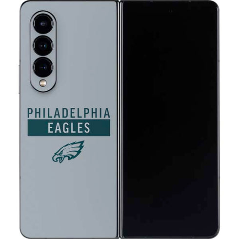NFL Philadelphia Eagles Silver Performance Series Galaxy Z Fold4 5G Skin