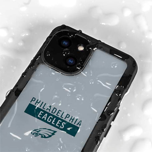 NFL Philadelphia Eagles Silver Performance Series iPhone 13 Mini Waterproof Case
