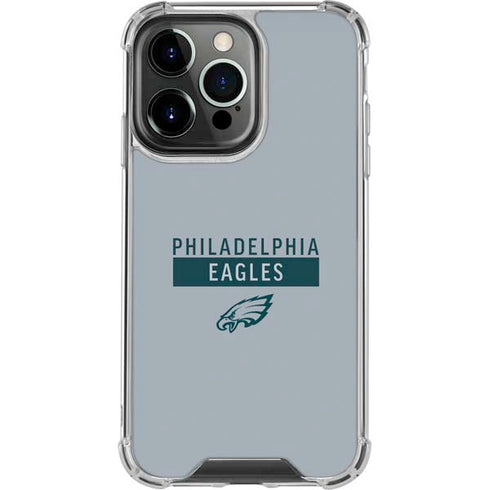 NFL Philadelphia Eagles Silver Performance Series iPhone 15 Pro Clear Case