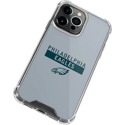 NFL Philadelphia Eagles Silver Performance Series iPhone 15 Pro Max Clear Case