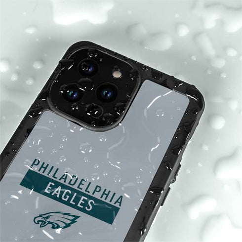 NFL Philadelphia Eagles Silver Performance Series iPhone 14 Pro Max Waterproof Case