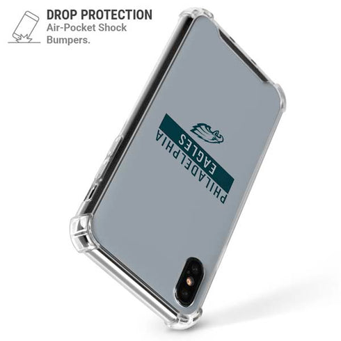 NFL Philadelphia Eagles Silver Performance Series iPhone XS Max Clear Case