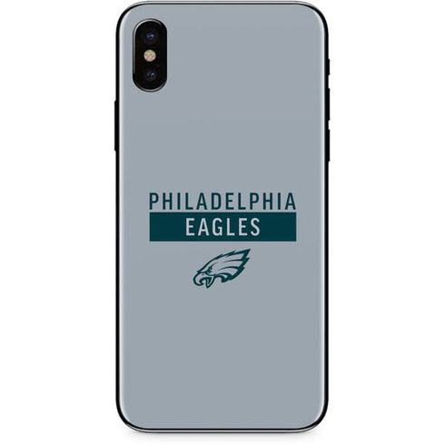 NFL Philadelphia Eagles Silver Performance Series iPhone XS Skin