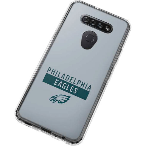 NFL Philadelphia Eagles Silver Performance Series LG K51/Q51 Clear Case