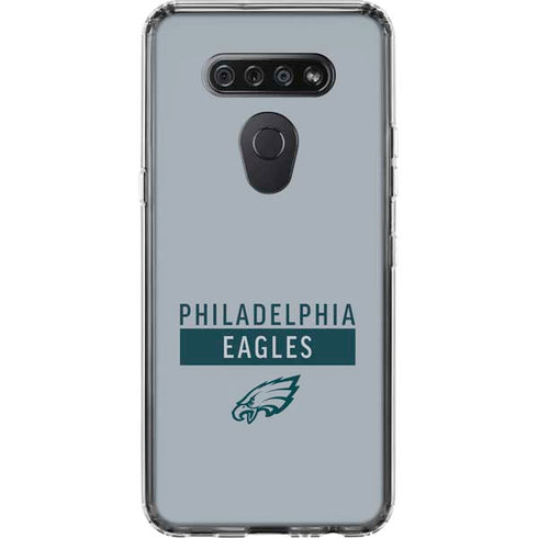 NFL Philadelphia Eagles Silver Performance Series LG K51/Q51 Clear Case