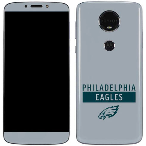 NFL Philadelphia Eagles Silver Performance Series Moto E5 Plus Skin
