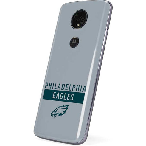 NFL Philadelphia Eagles Silver Performance Series Moto E5 Plus Skin