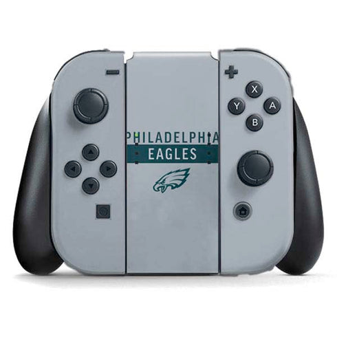 NFL Philadelphia Eagles Silver Performance Series Nintendo Switch (2017-2021) Joy-Con Controller Skin