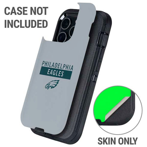 NFL Philadelphia Eagles Silver Performance Series Otterbox Defender iPhone Skin