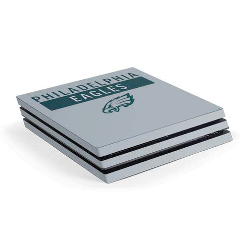 NFL Philadelphia Eagles Silver Performance Series PS4 Pro Console Skin