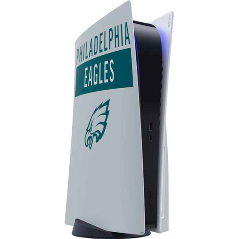 NFL Philadelphia Eagles Silver Performance Series PS5 Console Skin
