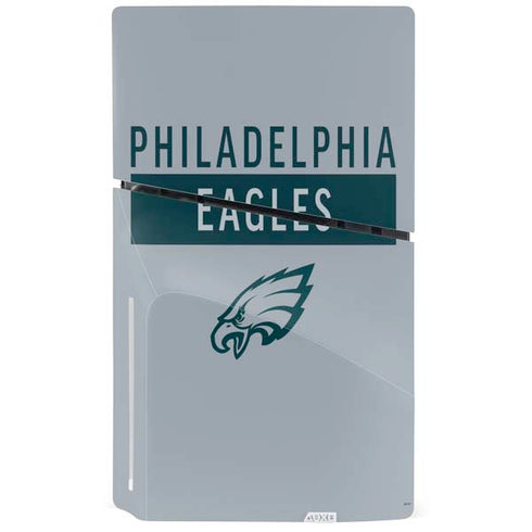 NFL Philadelphia Eagles Silver Performance Series PS5 Slim Disk Bundle Skin