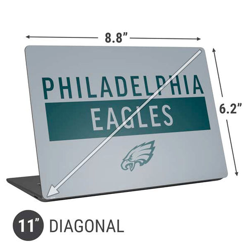 NFL Philadelphia Eagles Silver Performance Series Universal Laptop 11in (8.8 x 6.2in) Skin