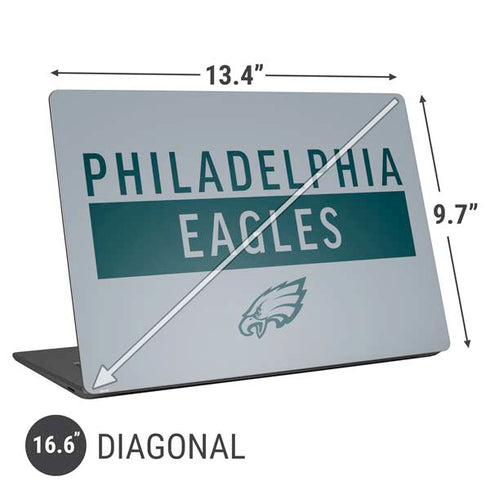NFL Philadelphia Eagles Silver Performance Series Universal Laptop 16.6in (13.4 x 9.7in) Skin