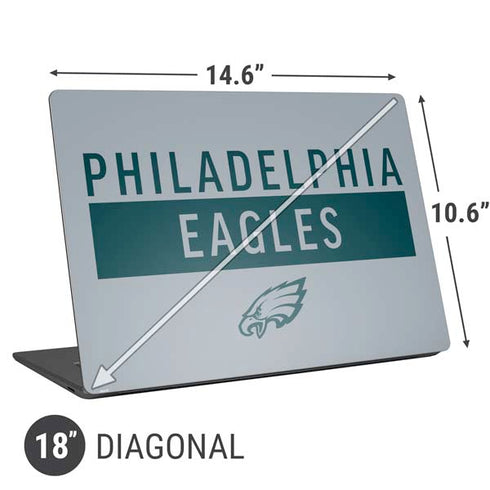NFL Philadelphia Eagles Silver Performance Series Universal Laptop 18in (14.6 x 10.6in) Skin