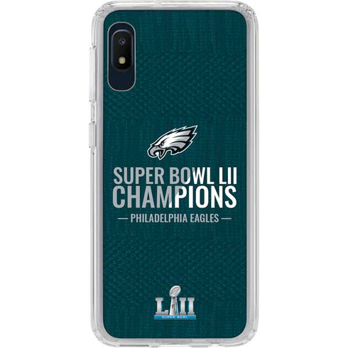 NFL Philadelphia Eagles Super Bowl LII Champions Galaxy A10e Clear Case