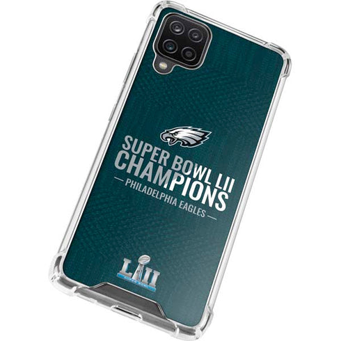 NFL Philadelphia Eagles Super Bowl LII Champions Galaxy A12 Clear Case