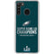 NFL Philadelphia Eagles Super Bowl LII Champions Galaxy A21 Clear Case