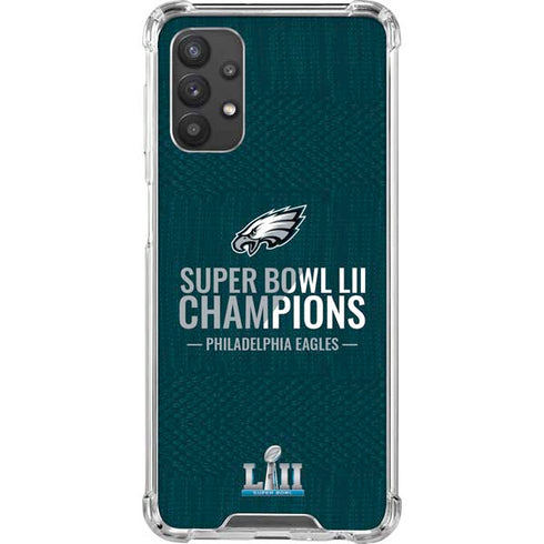 NFL Philadelphia Eagles Super Bowl LII Champions Galaxy A32 5G Clear Case
