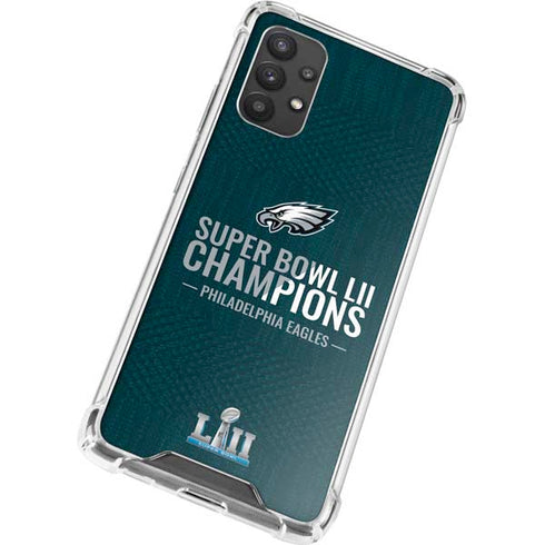 NFL Philadelphia Eagles Super Bowl LII Champions Galaxy A32 5G Clear Case